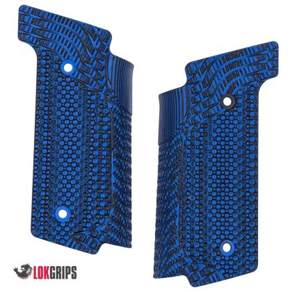 Strenky LOKGRIPS pro Walther PDP FS, SF Thin, Veloce, modro-cerné