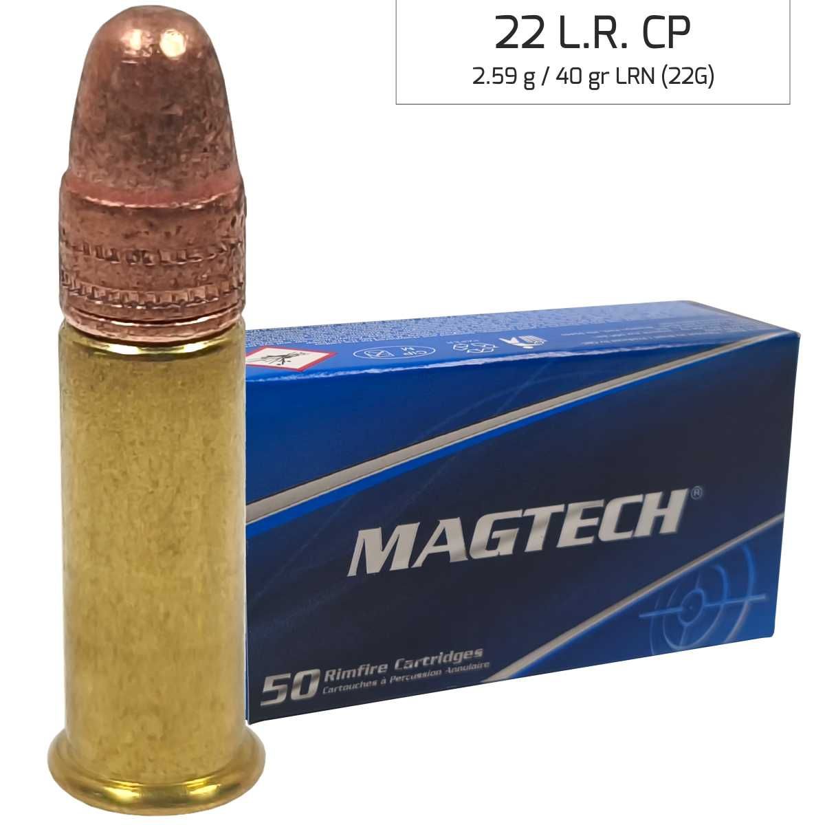 Náboj Magtech .22 LR LRN CP (22G) 2,59 g, 40 grs