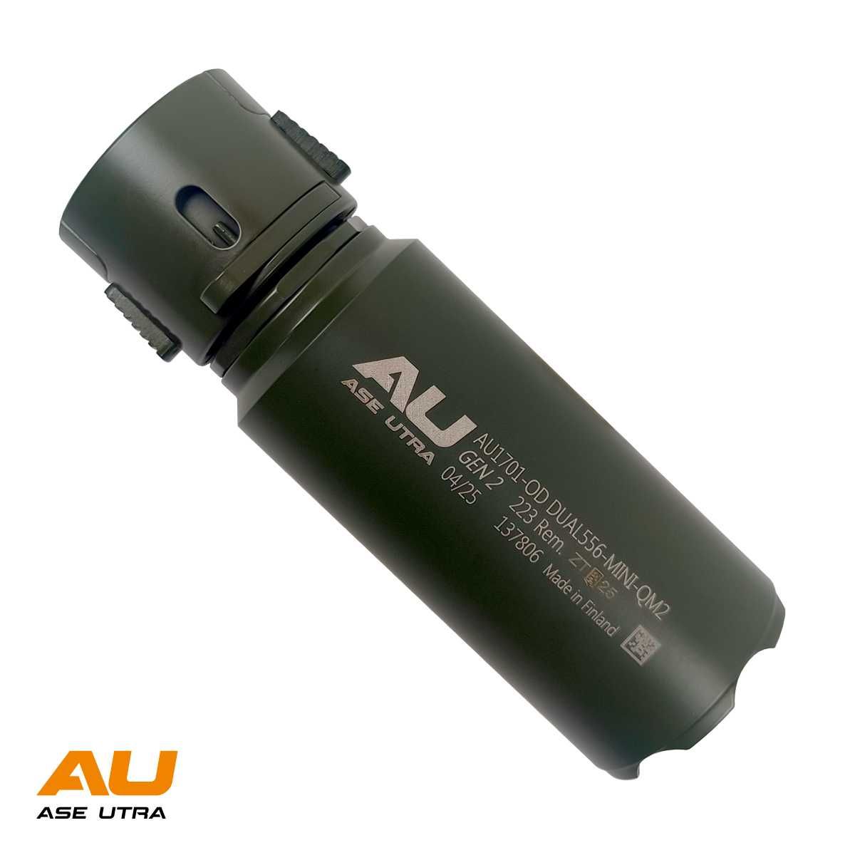 Tlumic Ase Utra DUAL 556-QM2 MINI, OD Green Cerakote