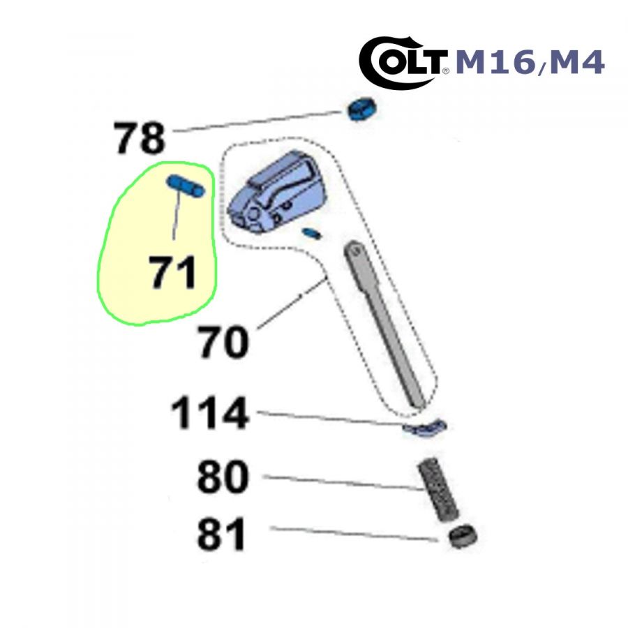 Kolík 4m 6x16 Walther Colt M4/M16