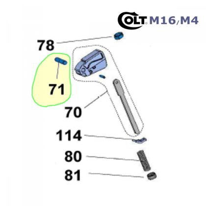 Kolík 4m 6x16 Walther Colt M4/M16
