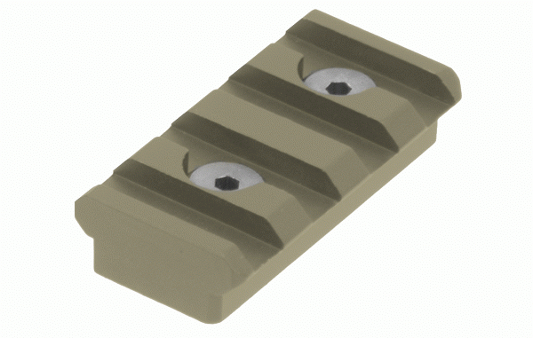 Sekce railu UTG. Picatinny (4 sloty), pro Keymod, FDE
