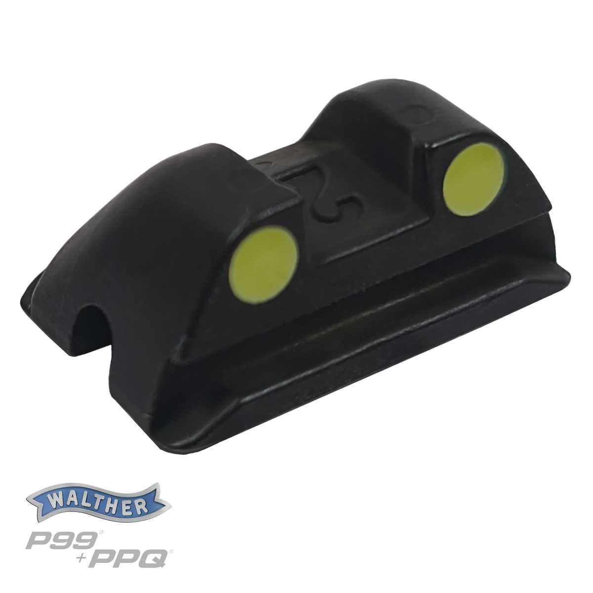 Ocelové hledí c.2 Walther P99/PPQ/PPS/CREED - fosforové tečky, sestava