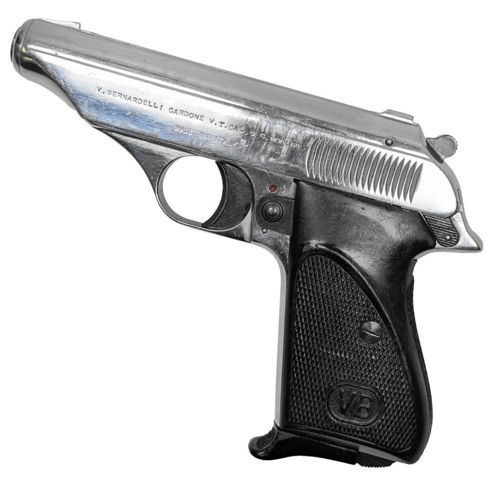 Bernardelli Model 60 nikl, 9 mm Brw., pistole samonabíjecí, použitá