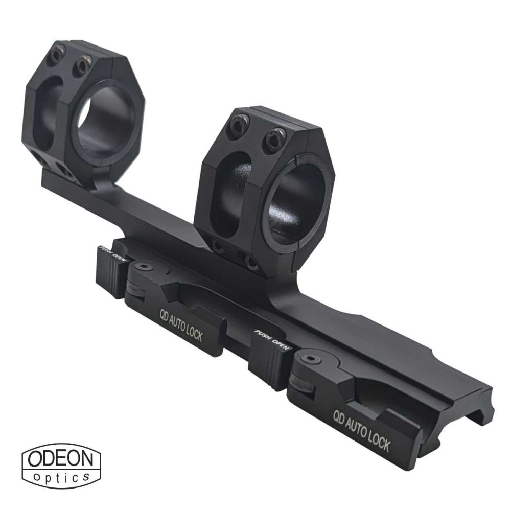 Jednodílná montáž ODEON Tactical 30 mm, černá (redukce 25,4 mm), rychloupínací