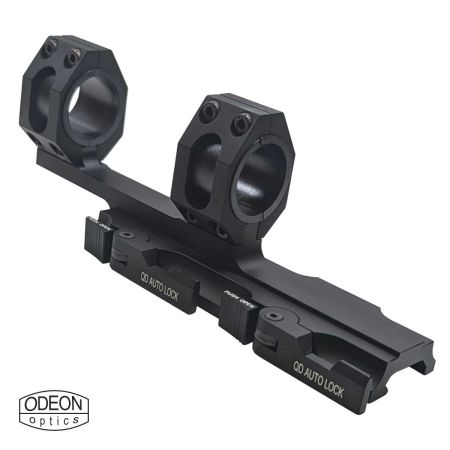 Jednodílná montáž ODEON Tactical 30 mm, černá (redukce 25,4 mm), rychloupínací