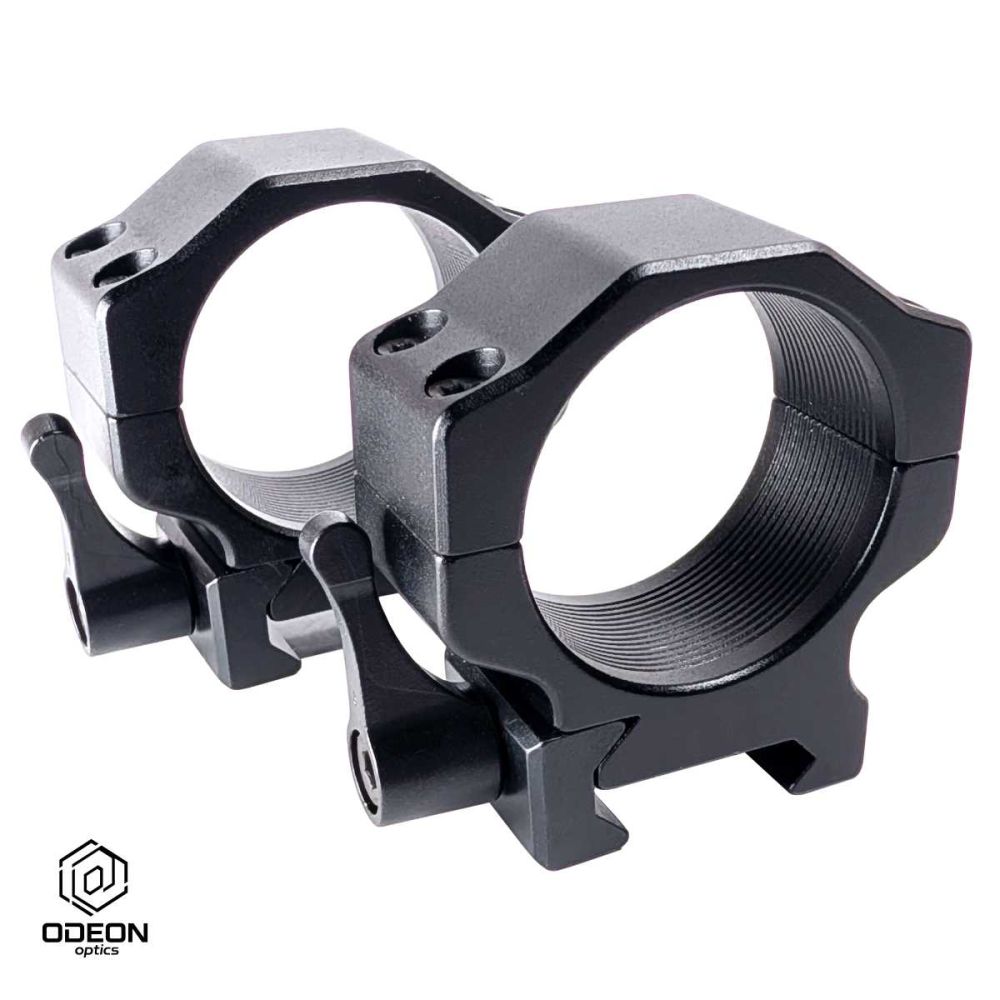 Dvoudílné duralové montážní kroužky ODEON, průměr 34 mm, výška 25 mm