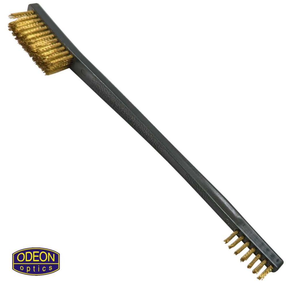 Oboustranný čistící kartáček ODEON, mosazné štětiny