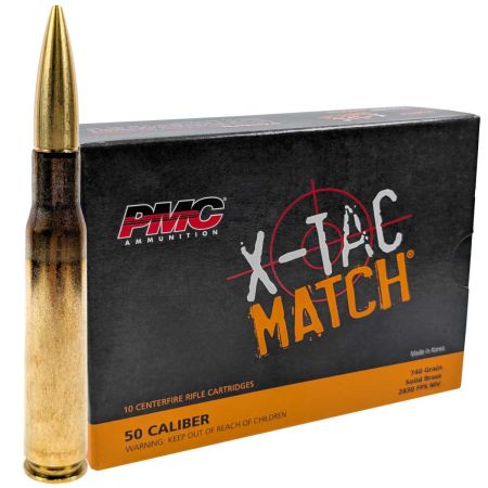 Náboje PMC .50 BMG X-TAC Match, 48 g, 740 gr 