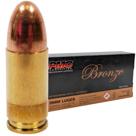 Náboje PMC 9 mm Luger FMJ 8,03 g, 124 gr (9G)