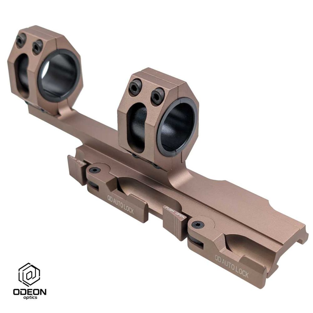 Jednodílná montáž ODEON Tactical 30 mm, FDE (redukce 25,4 mm), rychloupínací