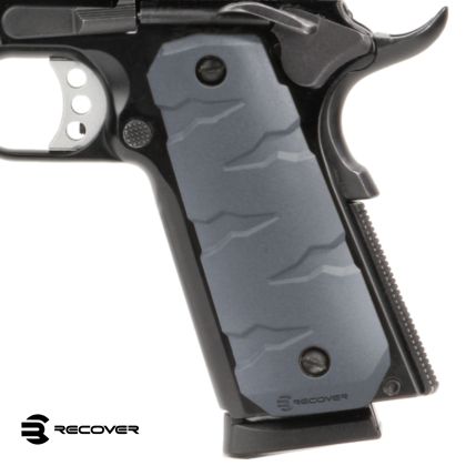 Strenky Recover Tactical Colt 1911, T-Rex RG11 Rubber Grip, šedá Phantom