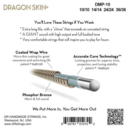 DR Strings Dragon Skin+ DMP-10