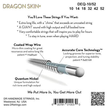 DR Strings Dragon Skin+ DEQ-10/52