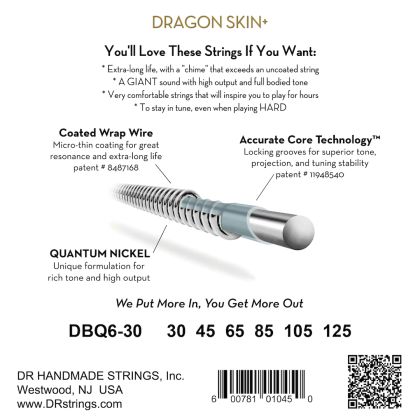 DR Strings Dragon Skin+ DBQ6-30