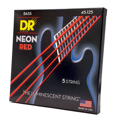 DR Strings Neon Red NRB5-45
