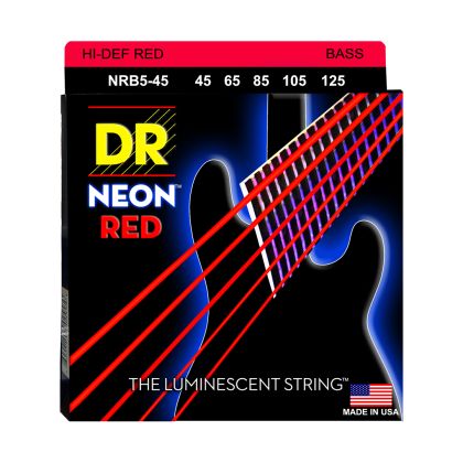 DR Strings Neon Red NRB5-45