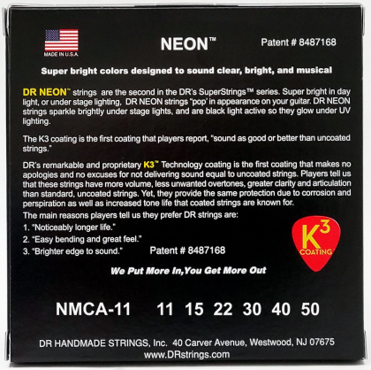 DR Strings Neon Multi-Color NMCA-11