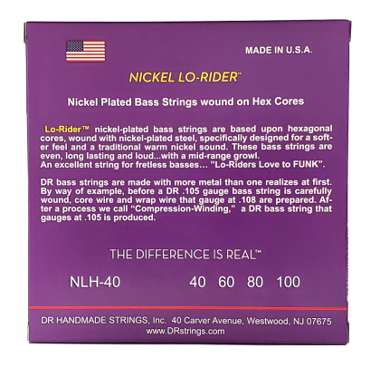 DR Strings Nickel Lo-Rider NLH-40