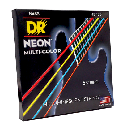 DR Strings Neon Multi-Color NMCB5-45