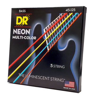 DR Strings Neon Multi-Color NMCB5-45