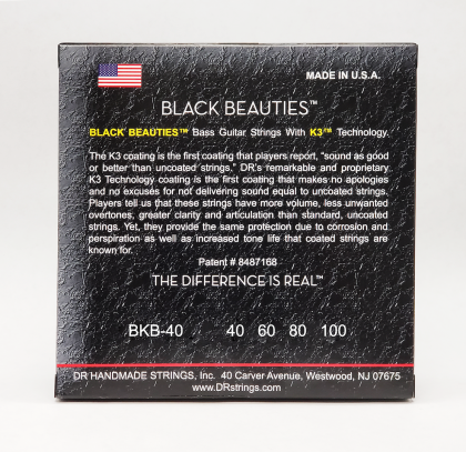 DR Strings Black Beauties BKB-40