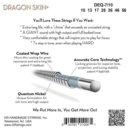 DR Strings Dragon Skin+ DEQ7-10