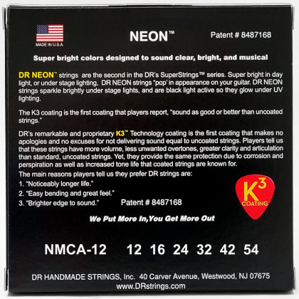 DR Strings Neon Multi-Color NMCA-12