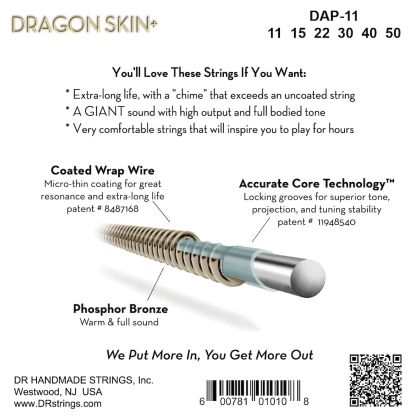 DR Strings Dragon Skin+ DAP-11