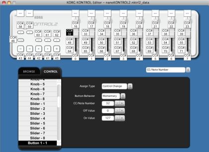 KORG nanoKONTROL2-BK