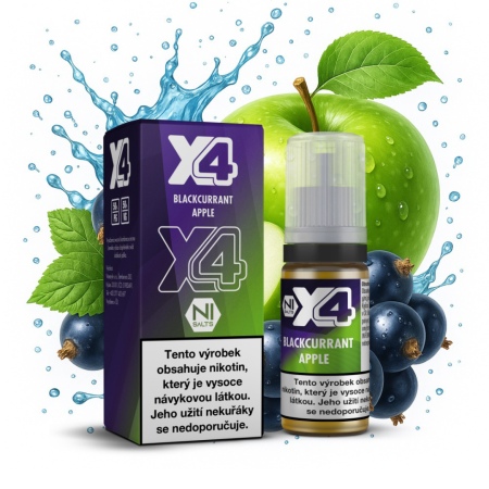 X4 Bar Juice Blackcurrant Apple (Černý rybíz s jablkem) 10ml
