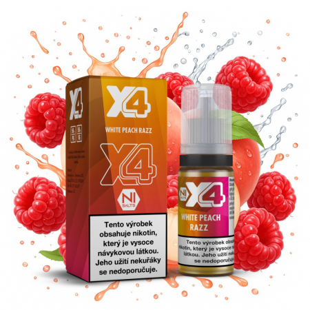 X4 Bar Juice White Peach Razz (Broskev s malinou) 10ml