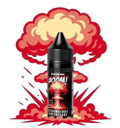 Adam´s Vape Boom Strawberry Cheesecake (Jahodový cheesecake) 5ML
