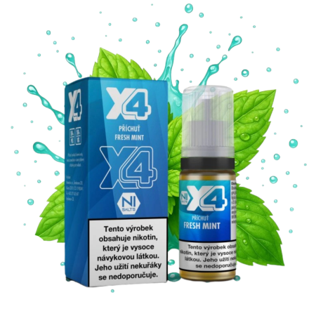 X4 Bar Juice Fresh Mint (Čerstvá máta) 10ml