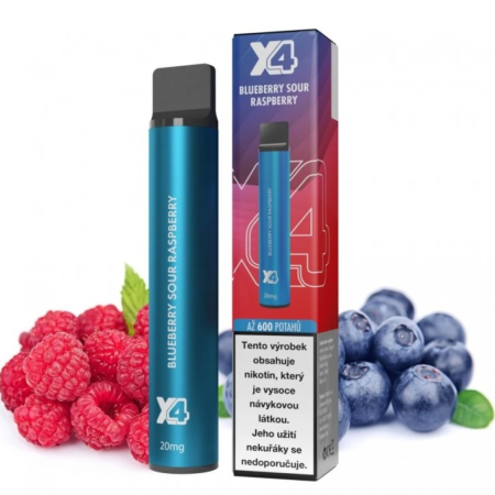 X4 Blueberry Sour Raspberry (Borůvka a malina) 20mg