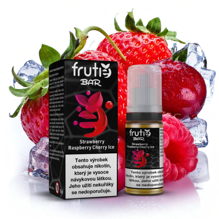 Frutie BAR Juice Strawberry Raspberry Cherry Ice (Chladivá jahoda, malina, třešeň) - bez nikotinu 10ml