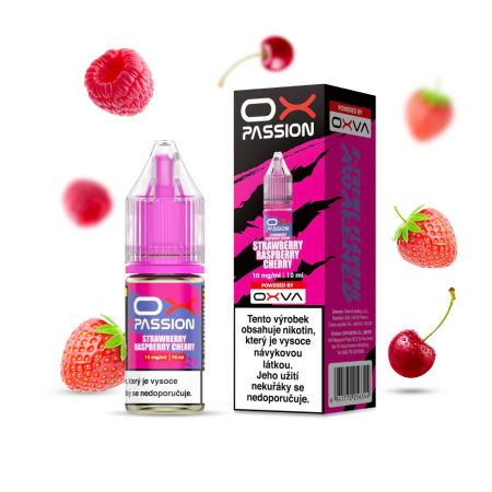 OXVA OX PASSION Strawberry Raspberry Cherry (Jahoda, malina & třešeň) 10ml