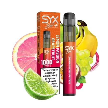 SYX Bar 1000 Lemon Pass. Grapefruit (Citron, marakuja, grep)