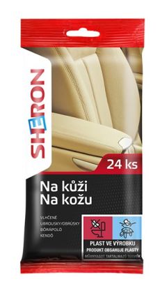 SHERON Ubrousky na kůži 24 ks