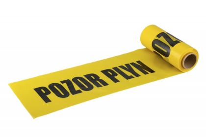 Fólie výstražná - plyn 22 cm x 50 m x 0,07 mm