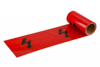 Fólie výstražná - el. vedení 22 cm x 50 m x 0,07 mm