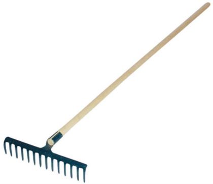 Hrábě kovové 14 zubů s násadou 160 cm