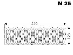 Cihla N25/P 440x123x238 P+D P8 THERM(pal60)