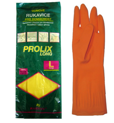 Rukavice gumové ochranné vel. L, PROLIX