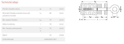 Fischer Hmoždinka S 14 ROE 70 (balení 25 ks)