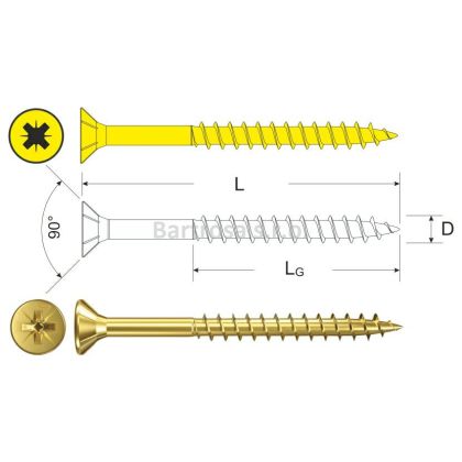 Vrut do dřeva FSP-SZ 5,0x80 YZP fischer(200) DOPRODEJ