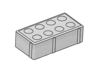 CSB CIHLA 8 pro nevidomé 10 × 20 × 8 cm Šedá (paleta 9,6 m² / vrstva 0,96 m²)