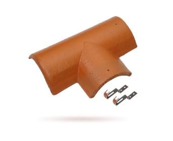 Bramac Hřebenáč EU rozdělov. levý T220 s příchytkou barva CIHL.ČERVENÁ