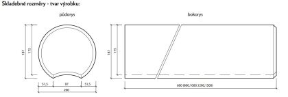 CSB PALISÁDA YVETTE 17,5 x 20 x 120 cm, Šedá (paleta 15 ks)