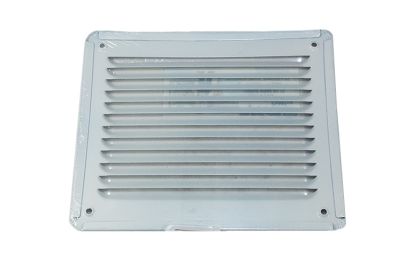 Mřížka ventilační kovová pozinkovaná bílá 193 x 165 mm